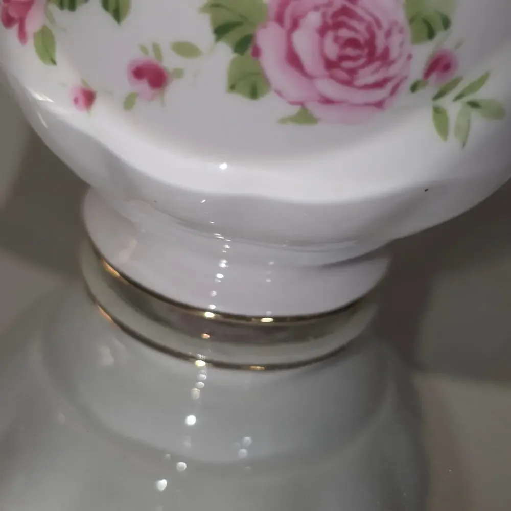 Vintage Avon Pink Roses Fine Bone China Teacup England Gold Trim Floral Cup